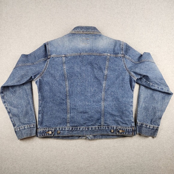 VTG Calvin Klein Jeans Classic Cropped Denim Jacket Medium Wash Women's Size XL - Picture 3 of 8